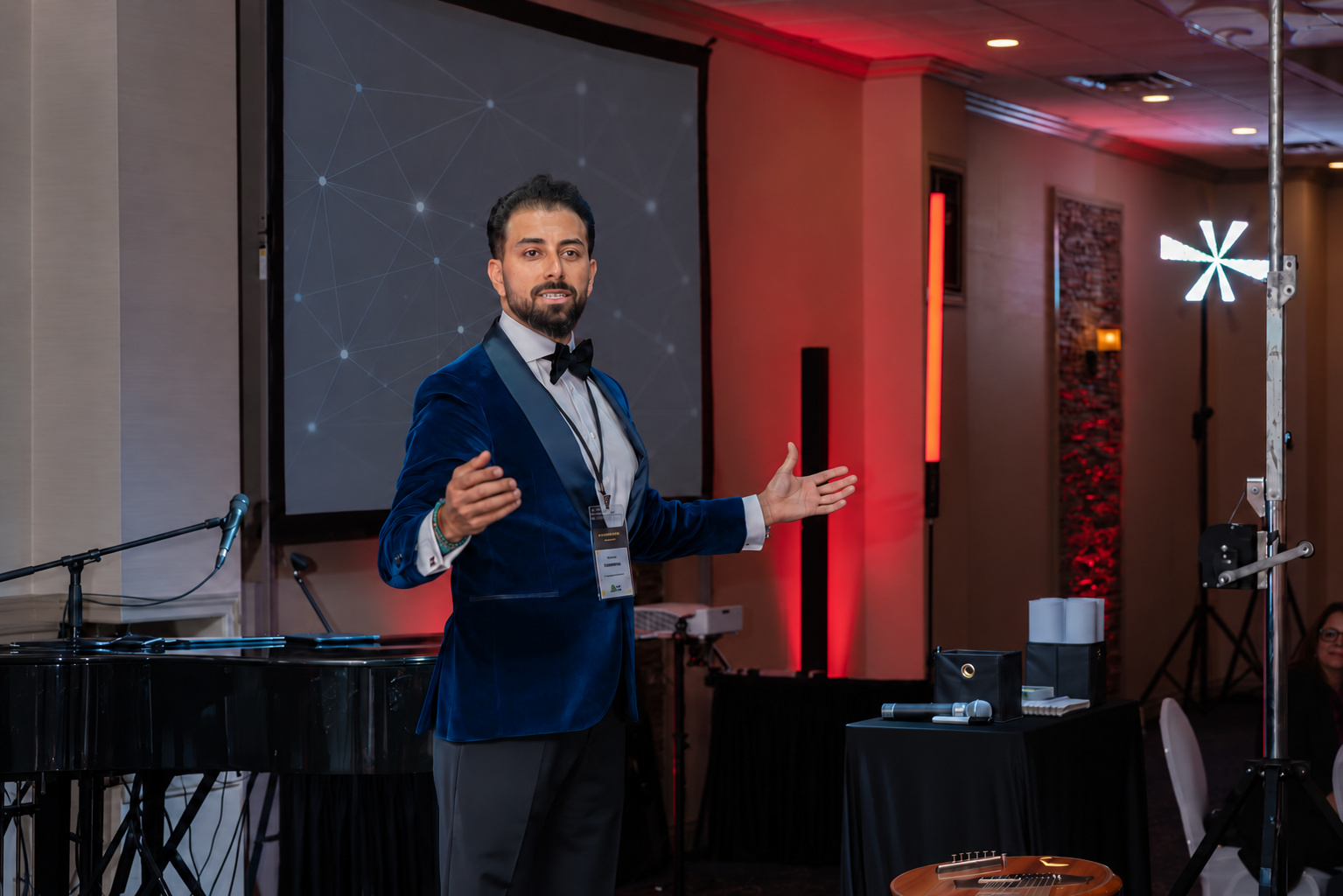 Hoss Notarkesh delivering a keynote